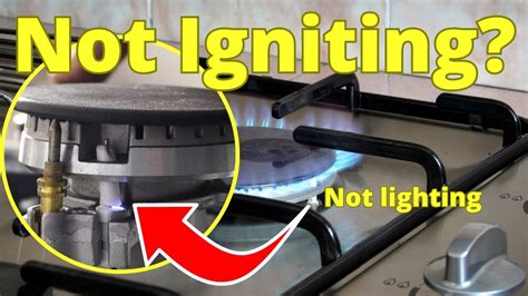 one gas stove element emits gas but does not light